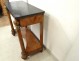 Console Empire mahogany columns bronze balls marble gray table XIXth century