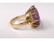 Sterling silver ring 18 caratts coral gold ring 7,94gr 20th century