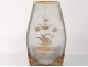 Frosted crystal vase Baccarat gilding swan crown brass Art Nouveau XIXth c.
