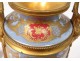 Pair of cassettes porcelain Sèvres scene galante castle Tuileries XXème