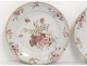 Pair dishes hollow porcelain Company Indes family pink butterfly XVIII