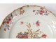 Pair dishes hollow porcelain Company Indes family pink butterfly XVIII