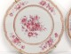 Pair dishes porcelain dishes Company Indes family pink flowers eighteenth