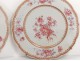Pair dishes porcelain dishes Company Indes family pink flowers eighteenth