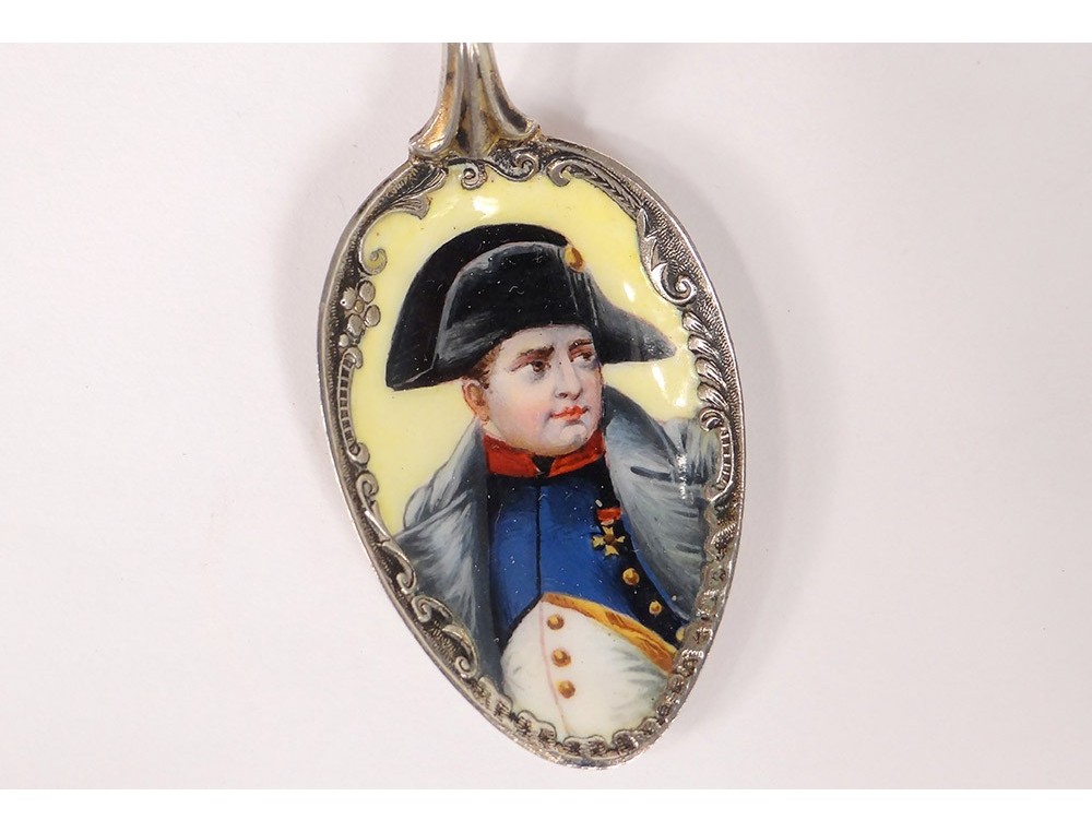 Boîte Ancienne En Argent Sterling Français émaillé - 19ème Siècle, Style Napoléon III, Occasion