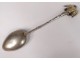 Sterling silver enamelled spoon Empereur Napoléon Ier blazon Paris XXème