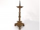 Pique-candle candleholder tripod Louis XIV gilded bronze Haute Epoque XVIIème