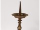 Pique-candle candleholder tripod Louis XIV gilded bronze Haute Epoque XVIIème