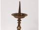 Pique-candle candleholder tripod Louis XIV gilded bronze Haute Epoque XVIIème