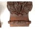 Pair consoles of wooden carved wood heads antifreezes putti foliage XIX