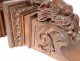 Pair consoles of wooden carved wood heads antifreezes putti foliage XIX