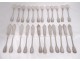 12 covers silver fish silver Minerve silversmith Henin &amp; Cie 1626gr 19è