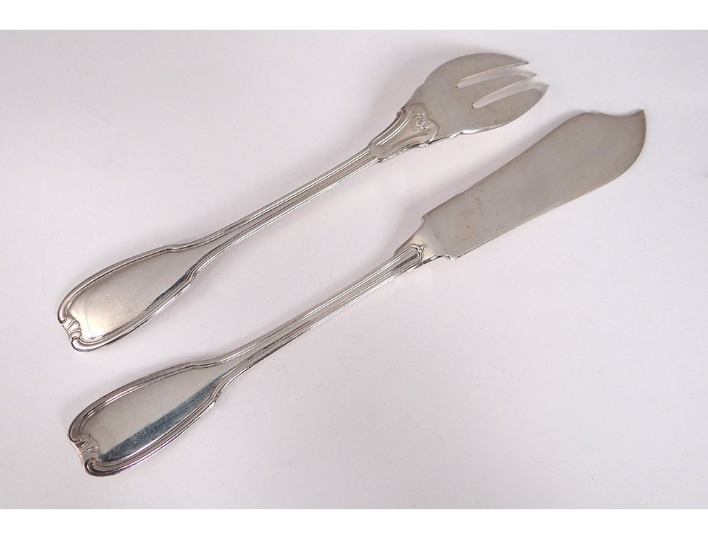 Fourchette à Poisson En Argent Foure - Orfèvrerie, 19/12, Dimensions 26 Cm