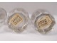 3 small salted silver crystal glass cut glass 20th century