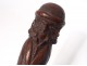 Knife dagger collection wooden carved heads characters XIXth century